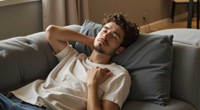A cozy, laid-back scene showing the common stereotype of weed and laziness—exploring how cannabis affects energy and motivation.