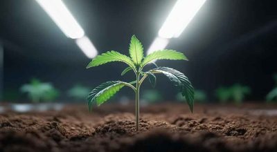 Indoor cannabis plant showing signs of delayed growth—possible case of autoflower not flowering