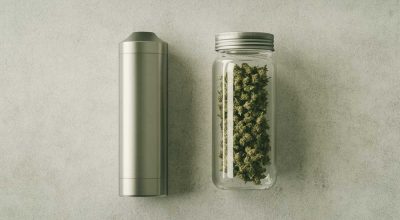 Photo of a cannabis vaporizer setup illustrating what temperature does THC burn and how to use precise heat to optimize your cannabis experience.